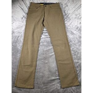 NWT Jachs New York Men's Straight Fit Flex Waistband 5-Pocket Pants Tan 32x34